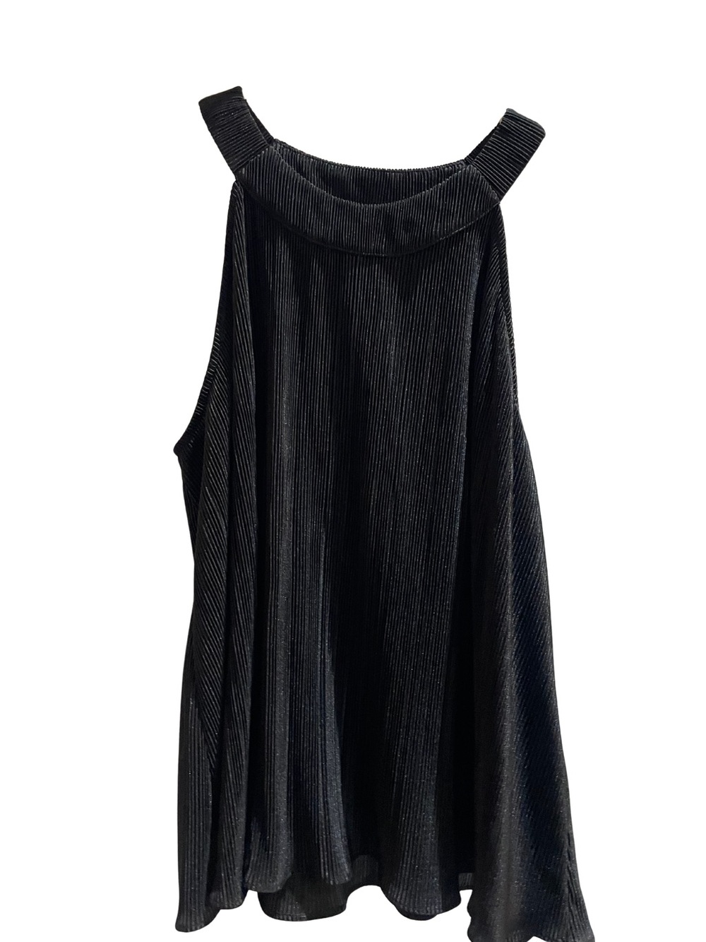 DKNY Black Ribbed Halter Swing Tank Top (L) & Pants (M) - Matching Set